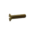 Suburban Bolt And Supply 5/16"-18 x 2 in Slotted Flat Machine Screw, Plain Brass A3300200200F